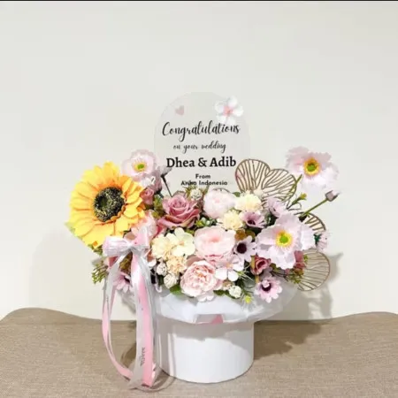Bloom Box Akrilik Ucapan Wedding Kuningan